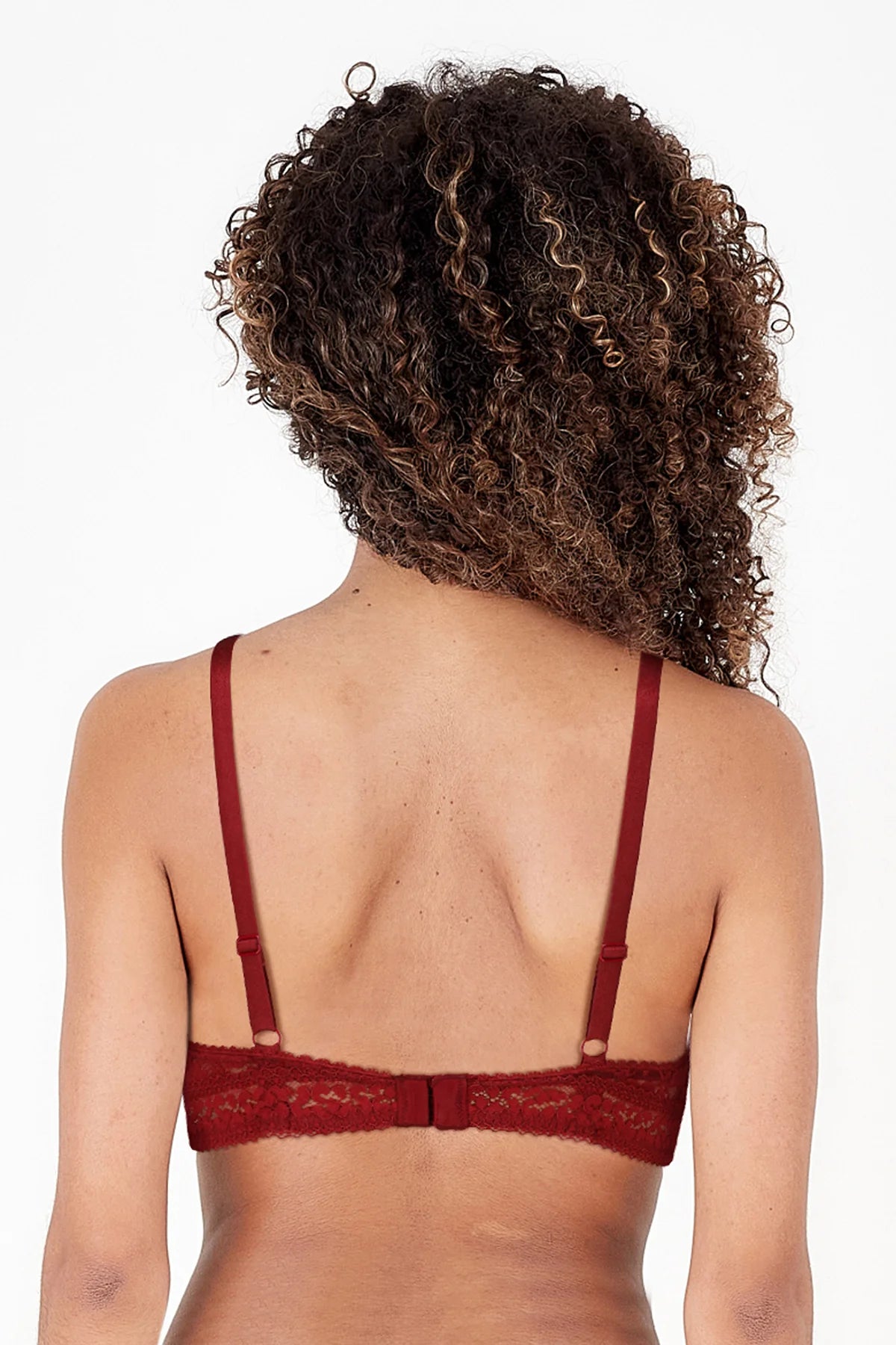 Candice Non Padded Lace Bralette - Burgundy