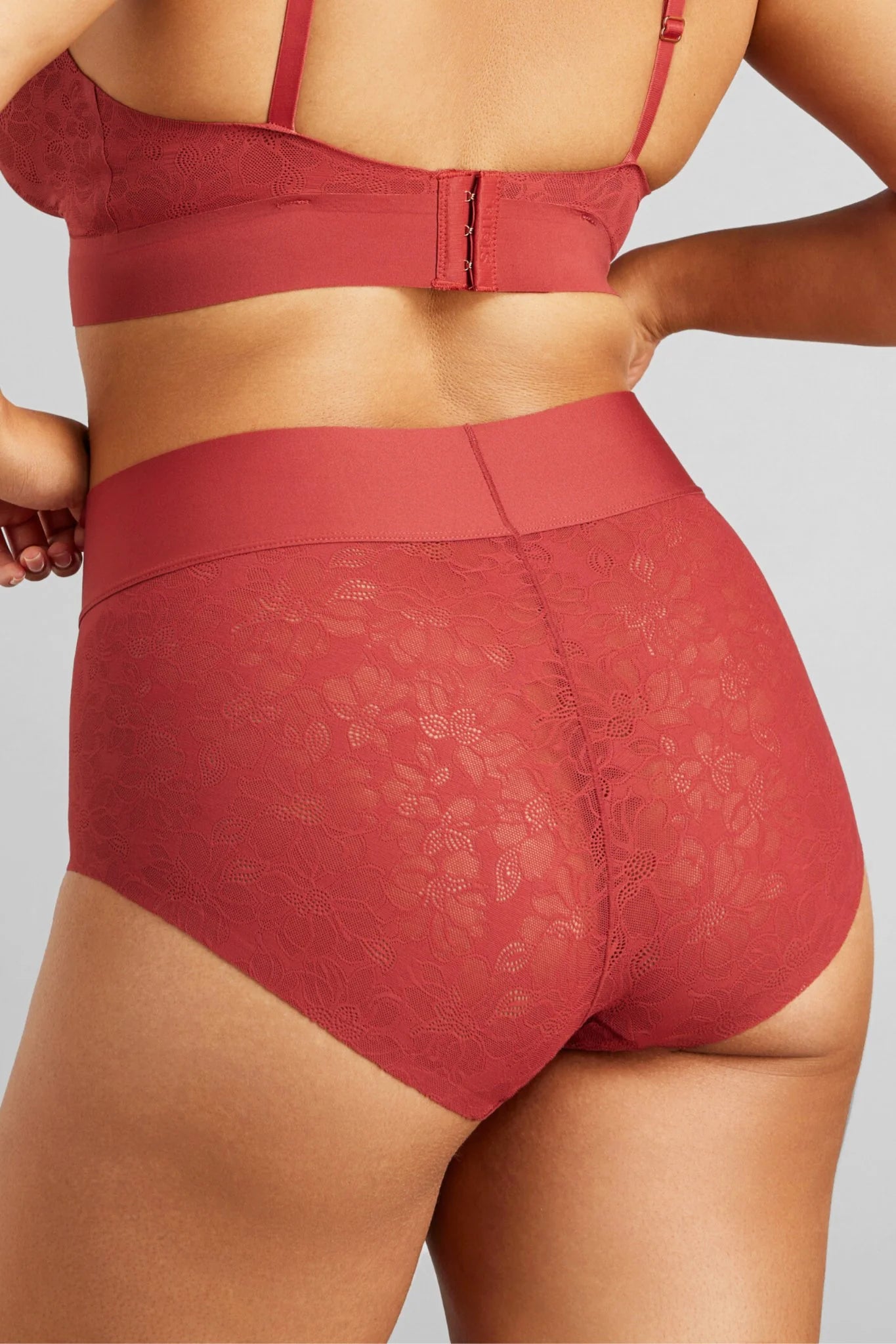 Rita Lace Boyshort - Red